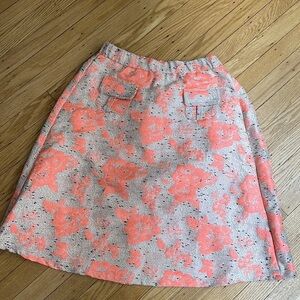 Miss MeMe Pink Floral Tweed Circle Skirt Fully Lined Size 20 NWT